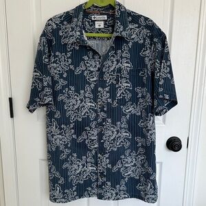 Columbia Men's Navy Floral Button Down Shirt